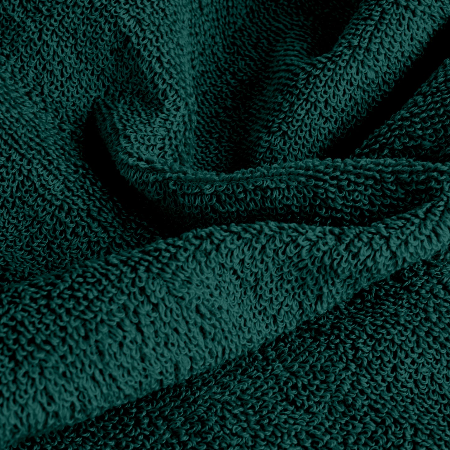 Green Cotton Set of 3 Bath & Hand Towels Combo (40x60 cm, 30x30 cm)
