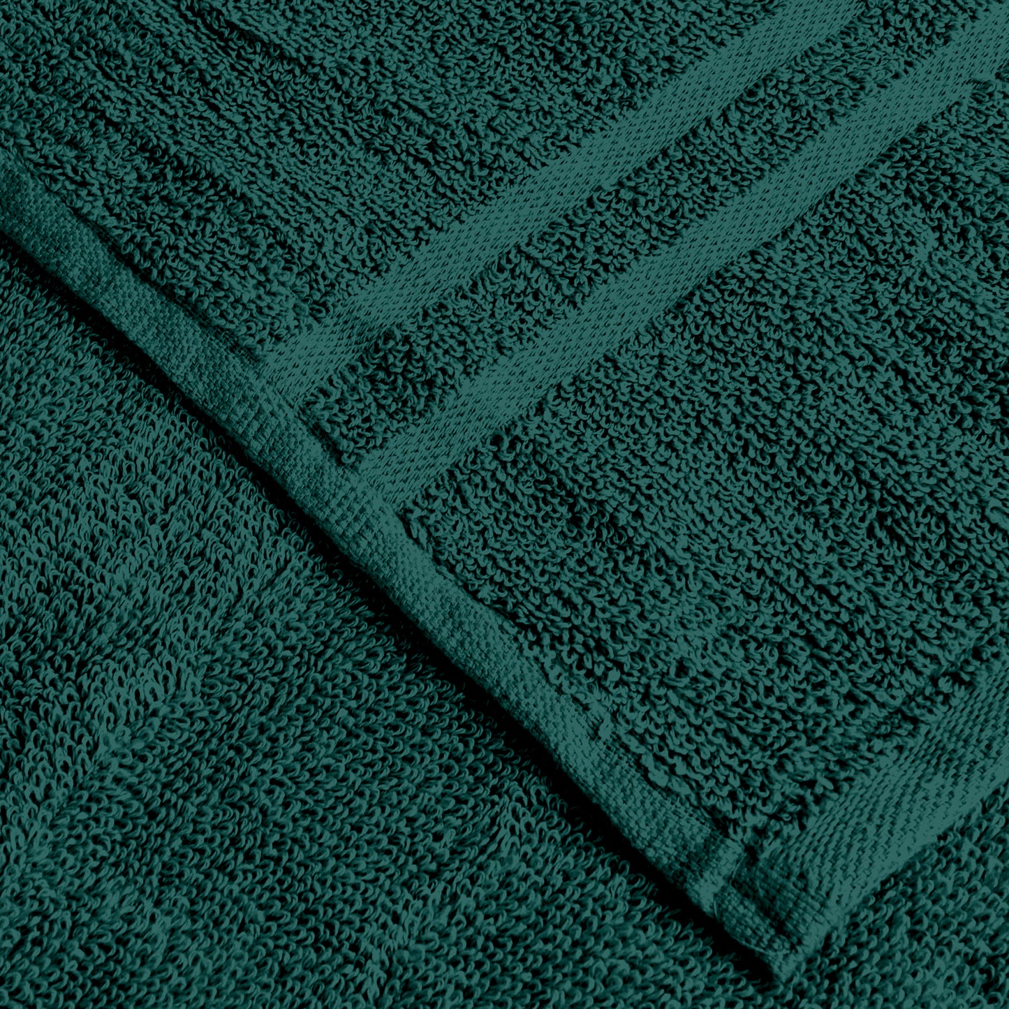Green Cotton Set of 3 Bath & Hand Towels Combo (40x60 cm, 30x30 cm)
