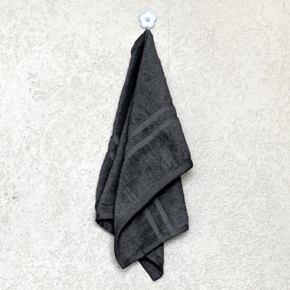Grey Cotton Set of 3 Bath & Hand Towels Combo (40x60 cm, 30x30 cm)