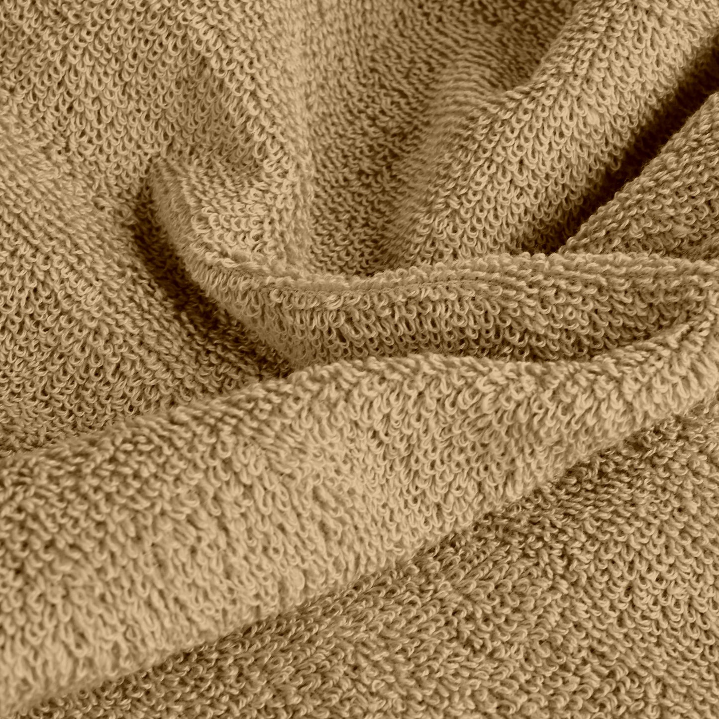 Beige Cotton Set of 3 Bath & Hand Towels Combo (40x60 cm, 30x30 cm)