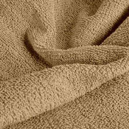 Beige Cotton Set of 3 Bath & Hand Towels Combo (40x60 cm, 30x30 cm)