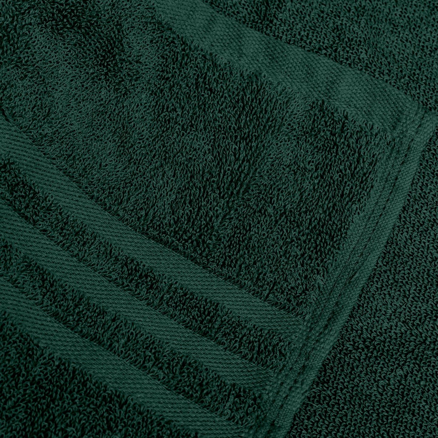 Maroon & Green Cotton Bath Towels Set of 2 (150x75 cm)