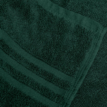 Maroon & Green Cotton Bath Towels Set of 2 (150x75 cm)
