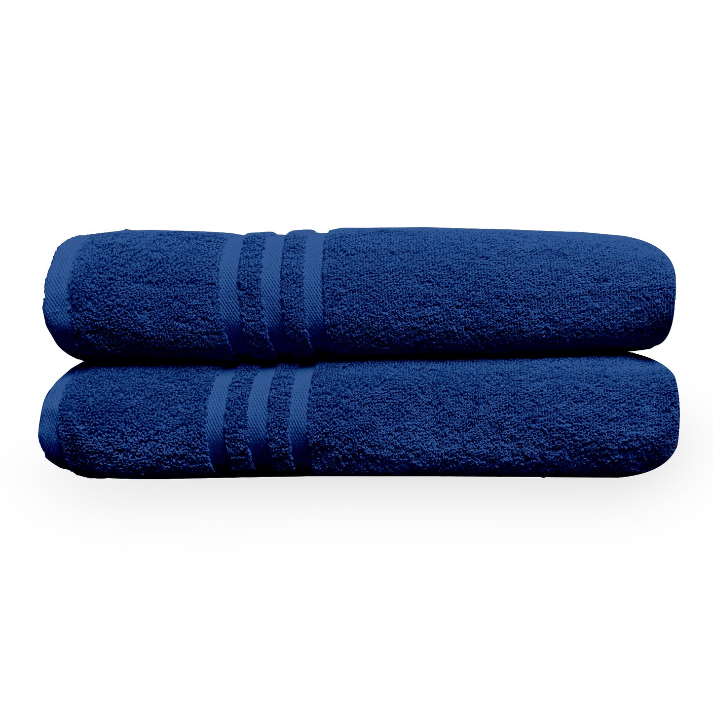 Blue Cotton Bath Towels Set of 2 (150x75 cm)