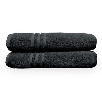 Grey Cotton Bath Towels Set of 2 (150x75 cm)