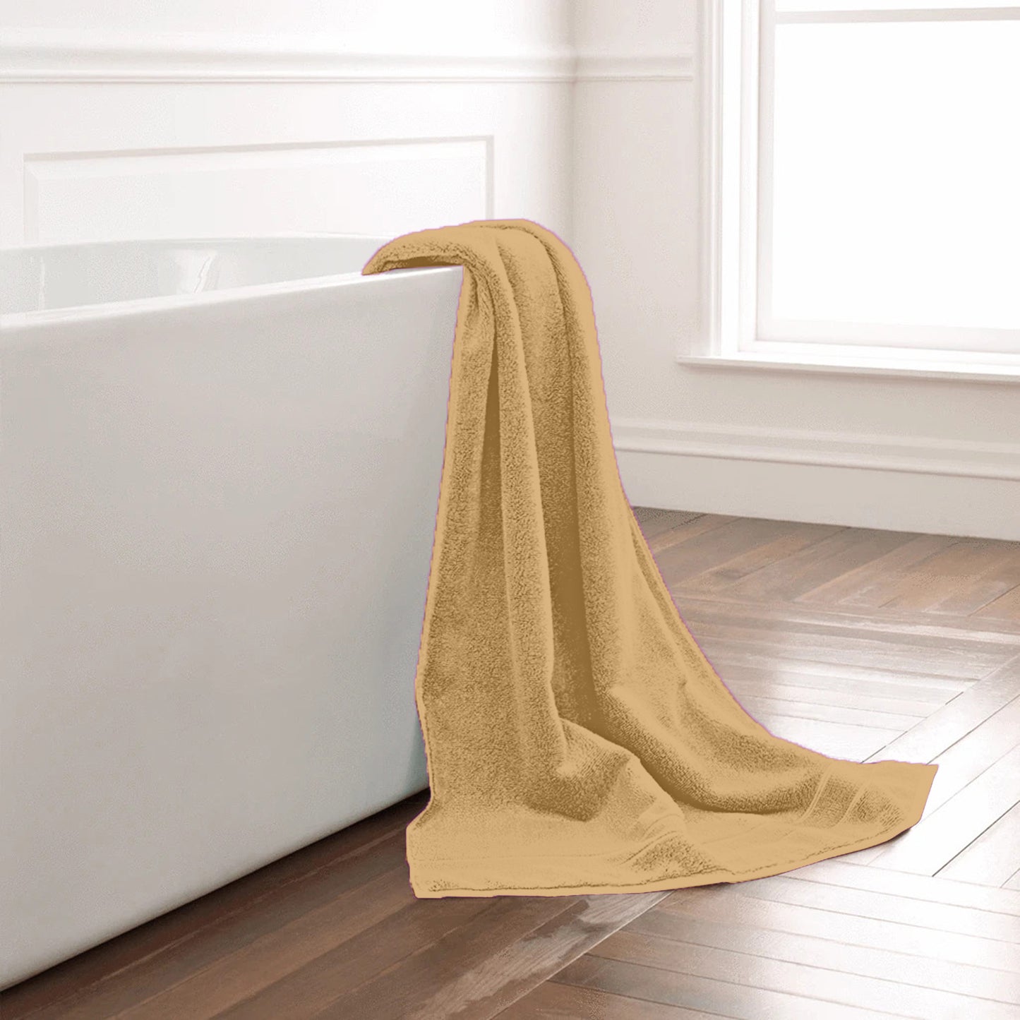 Premium Beige Bath Towel 550 GSM Ultra Soft & Highly Absorbent, 75x150 cm