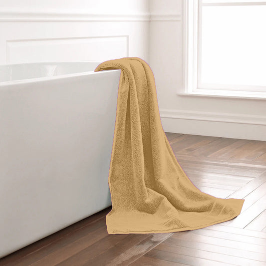 Premium Beige Bath Towel 550 GSM Ultra Soft & Highly Absorbent, 75x150 cm