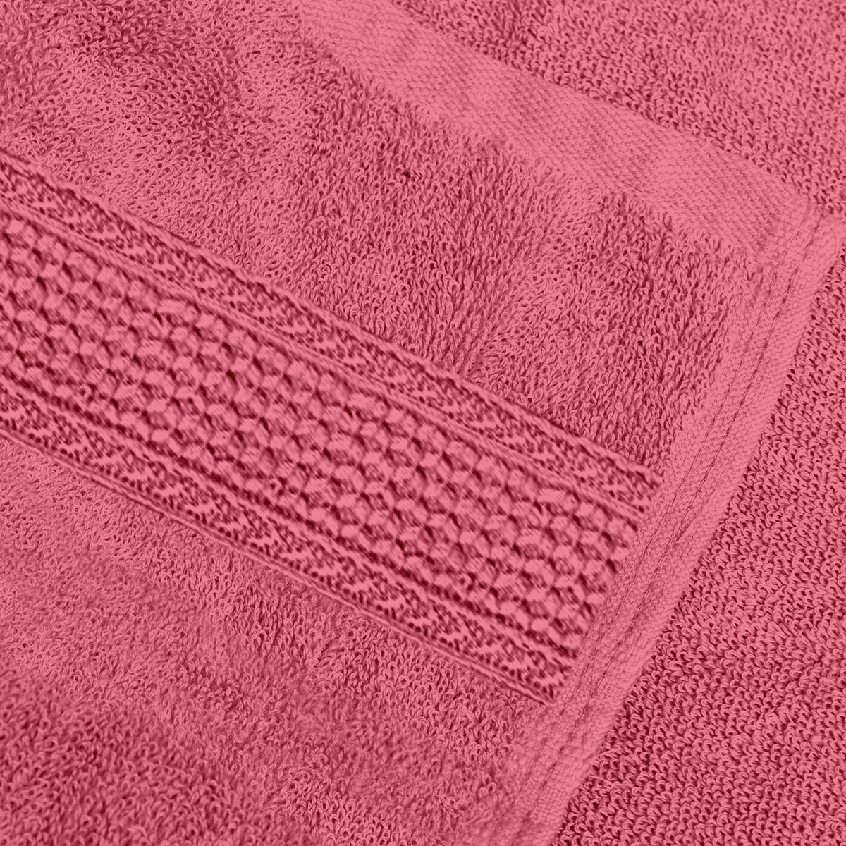 Pink Carnation Solid Cotton 550 GSM Bath Towel | 150 × 75 cm