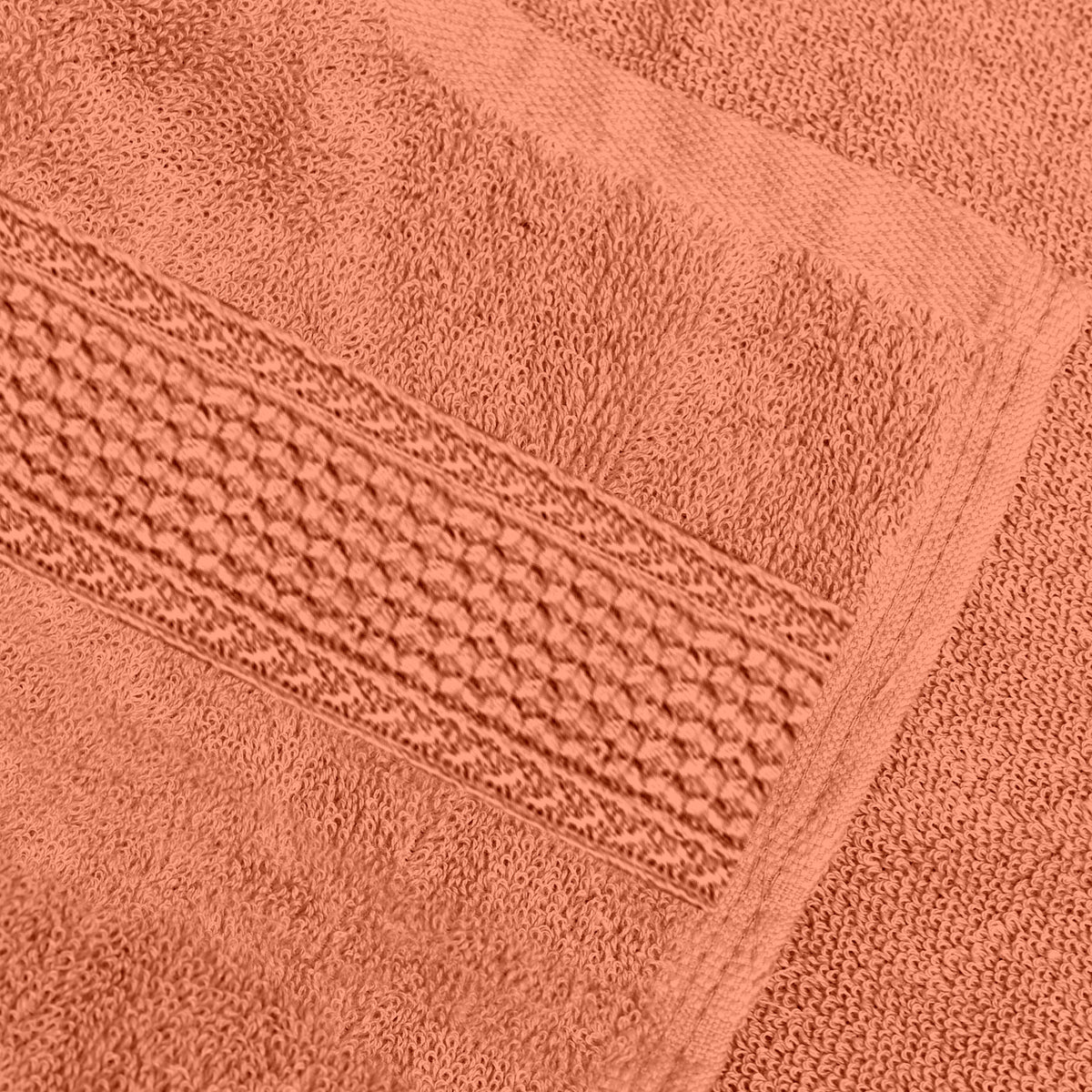 Dusty Orange Solid 550 GSM Cotton Bath Towel | 150 × 75 cm