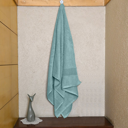 Sea Blue Solid 550 GSM Cotton Bath Towel | 150 × 75 cm