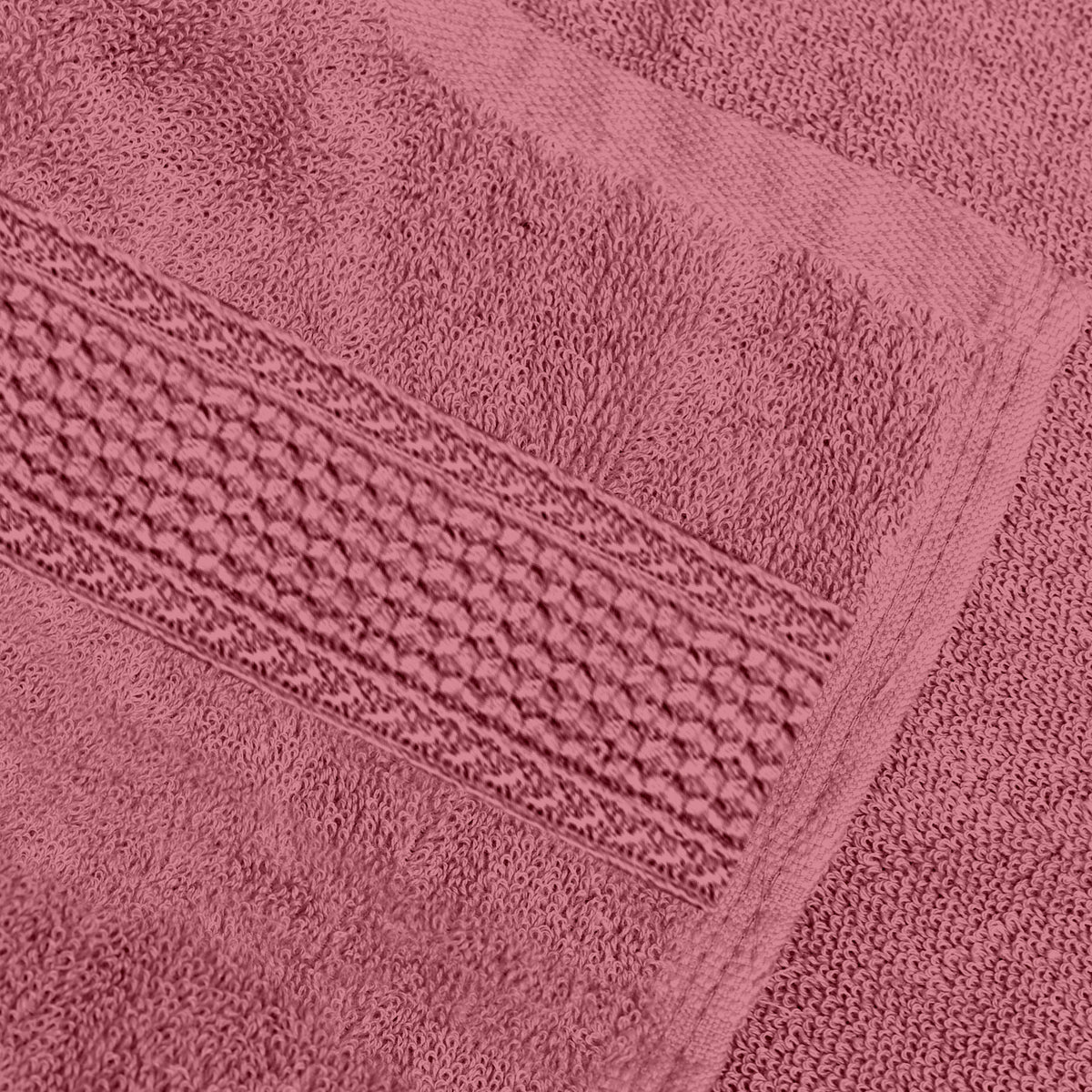 Tea Rose Solid 550 GSM Cotton Bath Towel | 150 × 75 cm