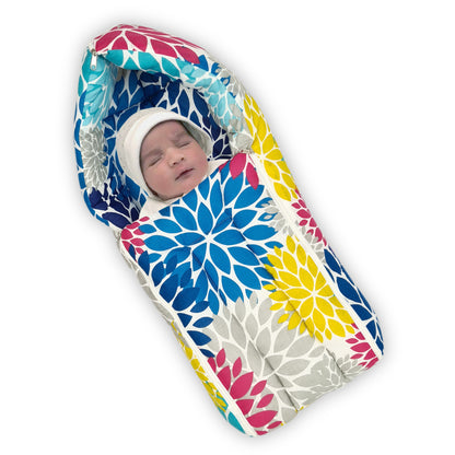 Floral Multicolor Baby Sleeping Bag & Carry Nest for New Born & Infants (0-4 Months)