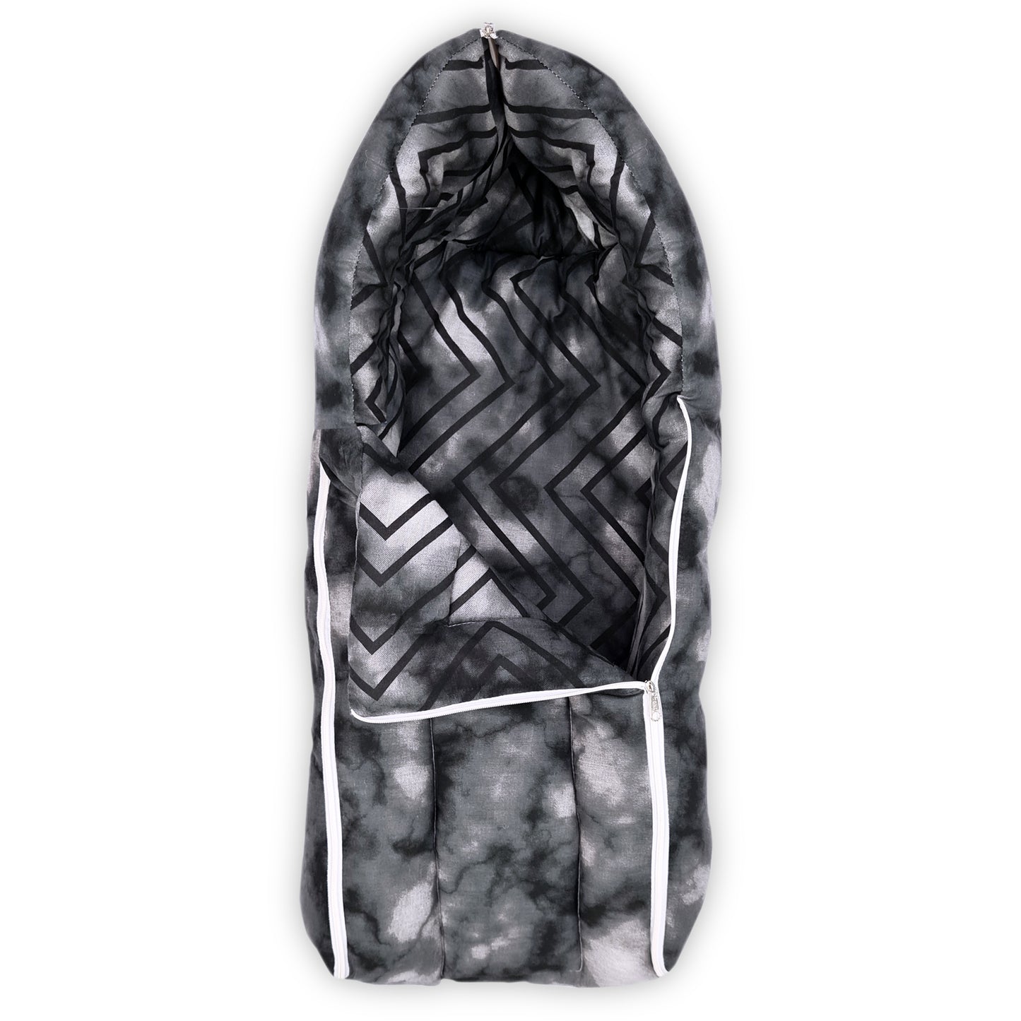 Abstract Gray Baby Sleeping Bag & Carry Nest for New Born & Infants (0-4 Months)