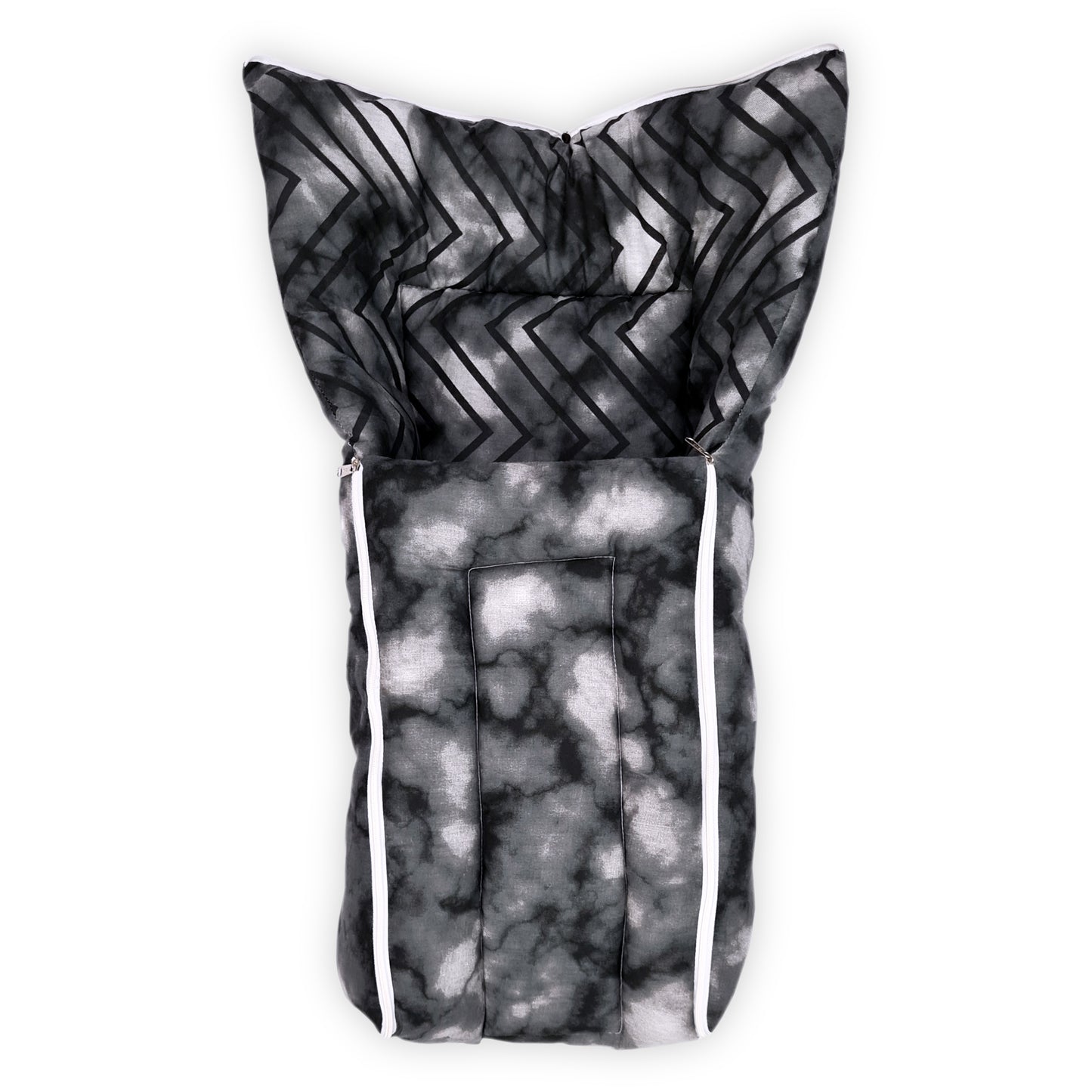 Abstract Gray Baby Sleeping Bag & Carry Nest for New Born & Infants (0-4 Months)