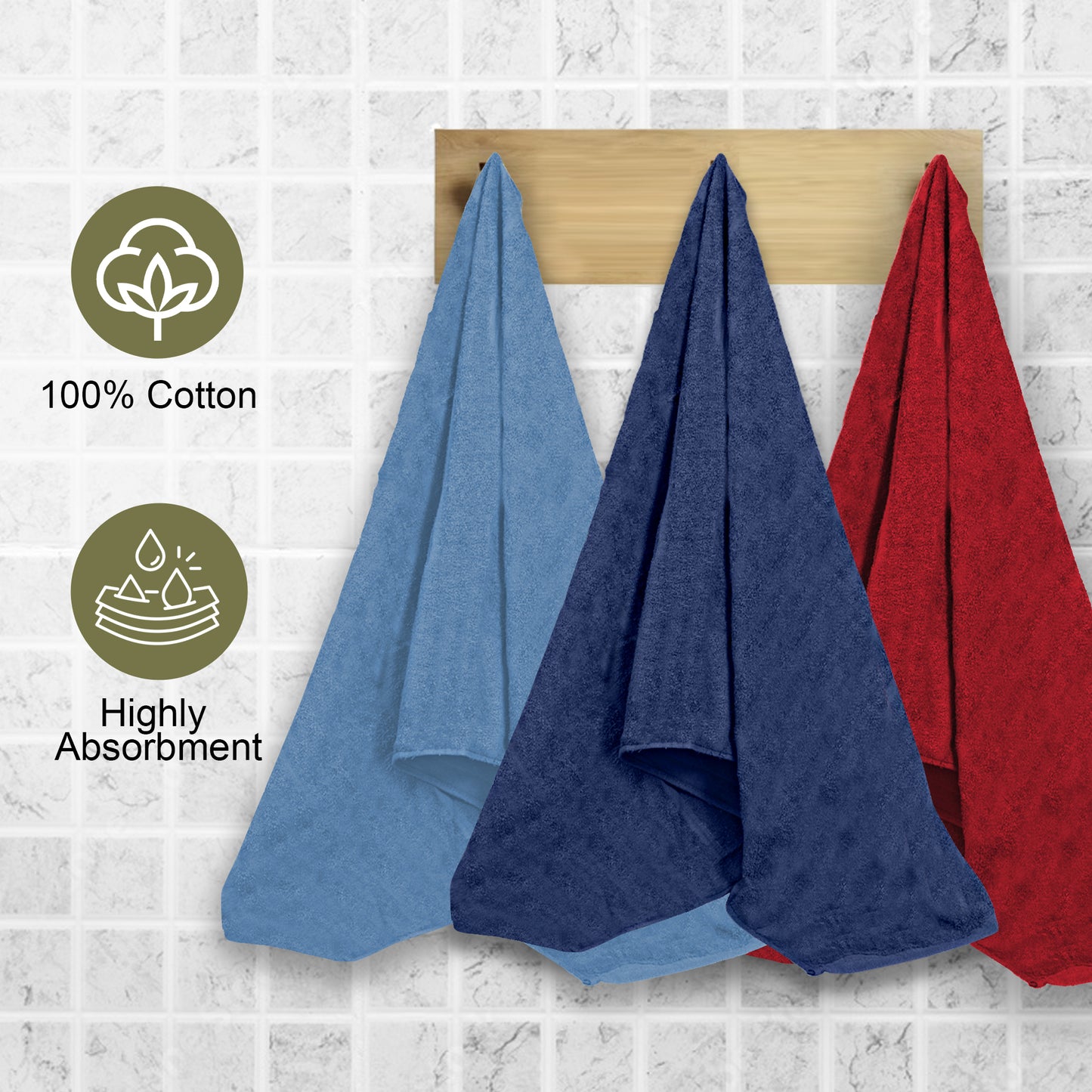 Premium Beige Bath Towel 550 GSM Ultra Soft & Highly Absorbent, 75x150 cm