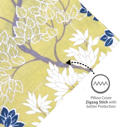 Green Autumn Tree Leaf Bedsheet For King Size Bed