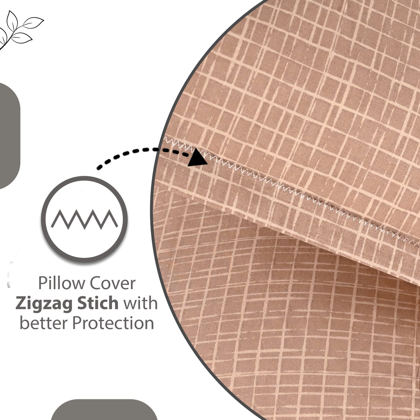 Spectra Blue Abstract Weave 144 TC Cotton Double Bedsheet With 2 Pillowcovers