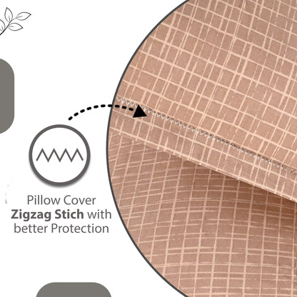 Spectra Blue Abstract Weave 144 TC Cotton Double Bedsheet With 2 Pillowcovers