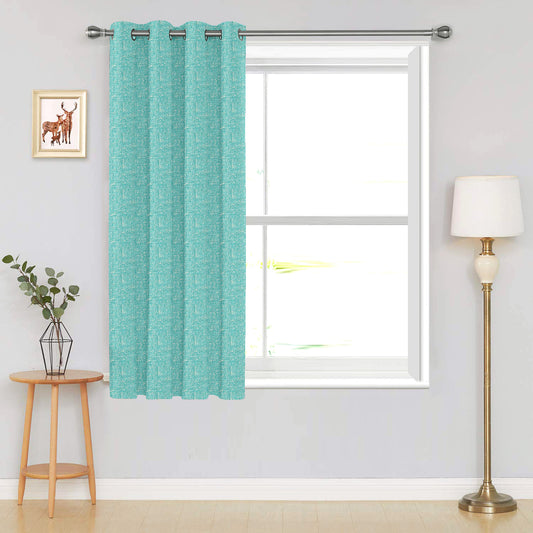5 Feet Micro Twill Blackout Window Curtain Single Panel Light Blocking Cover (Mint Leaf)