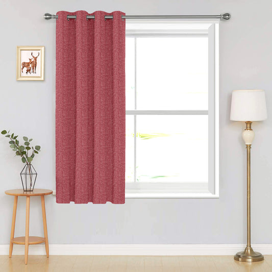 5 Feet Micro Twill Blackout Window Curtain Single Panel Light Blocking Cover (Mineral Red)