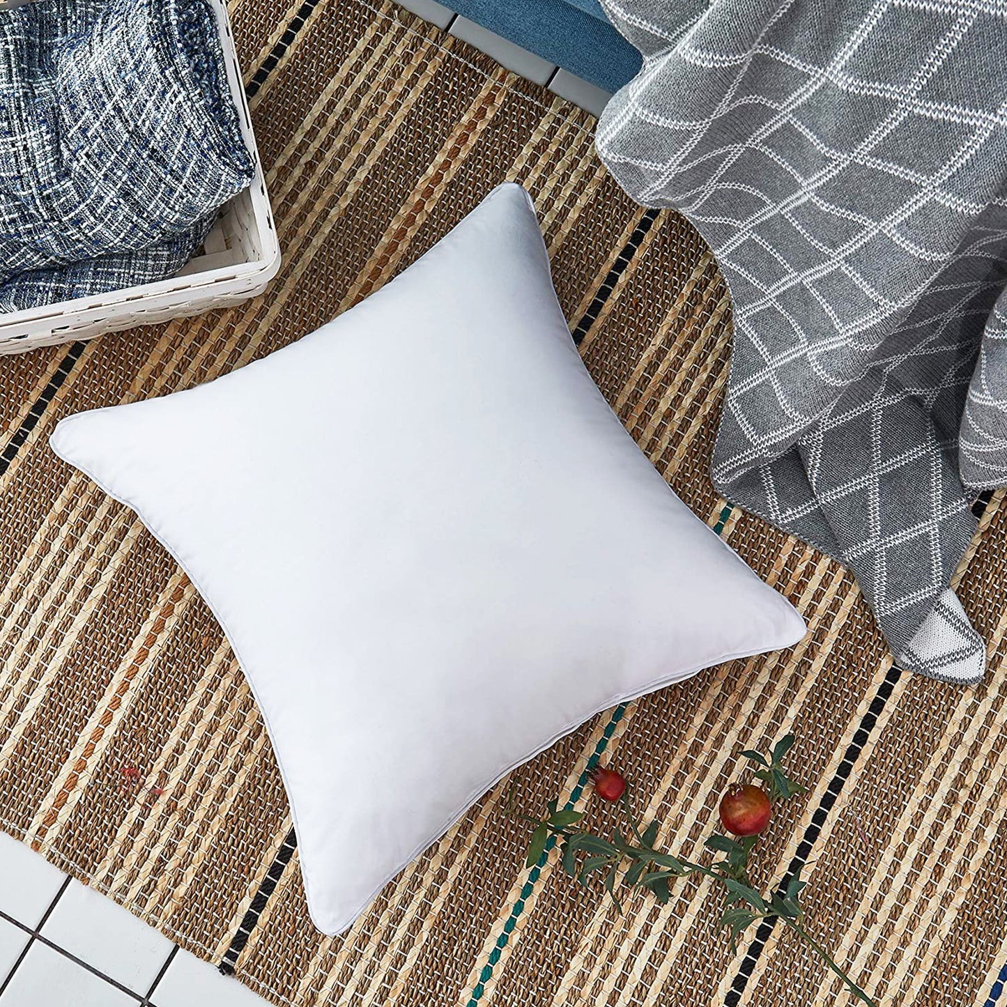 Microfiber Cushion Filler – Soft & Supportive Pillow Insert (Set of 1) - White