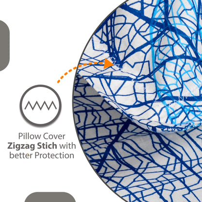 Blue Dry Leaves Texture Single Bedsheet