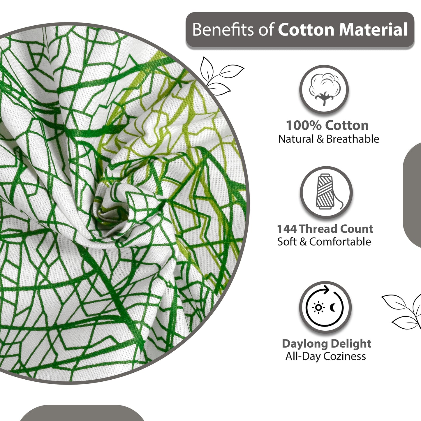 Garden Green Dry Leaves Single Bed Bedsheet