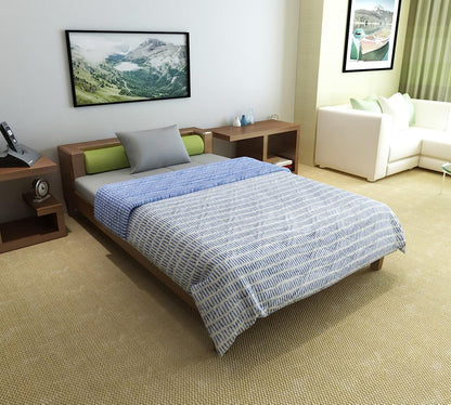 Dash Line Cambric AC Quilt Comforter for Single Bed