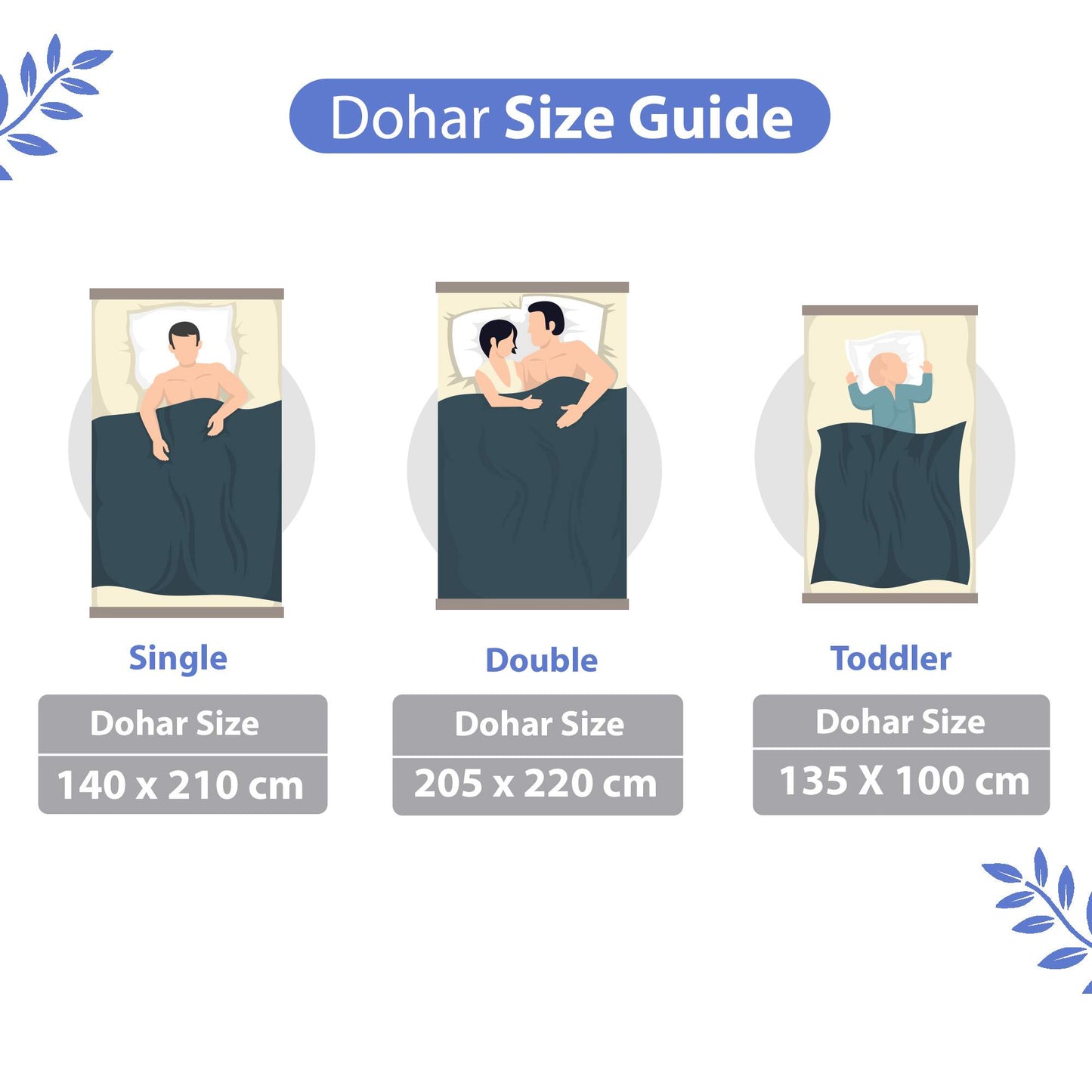 Light Blue And White 120 TC 100% Cambric Cotton Abstract Single Bed AC Blanket Dohar for All Season