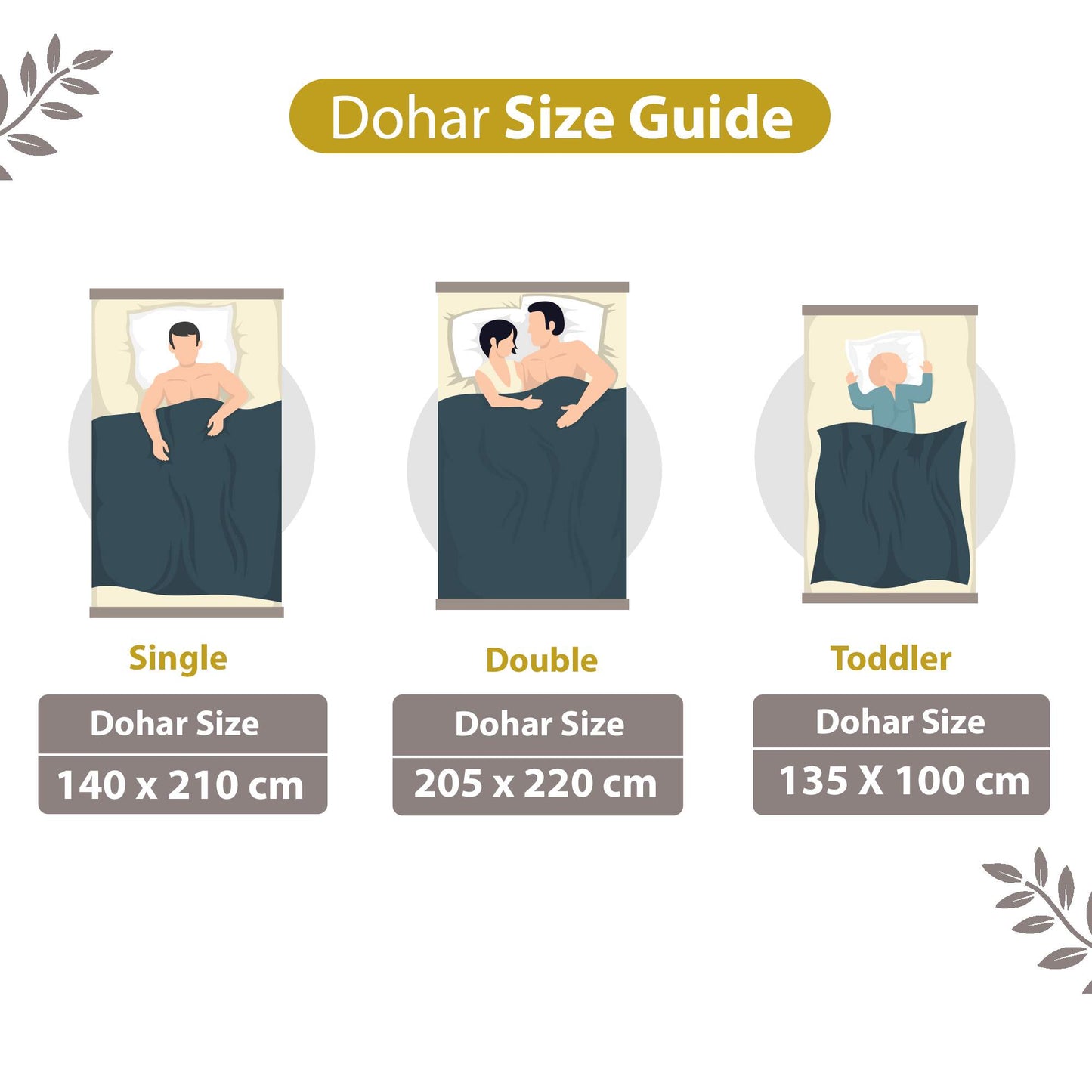 Floral White and Green 120 GSM Reversible Cotton Single Bed Dohar