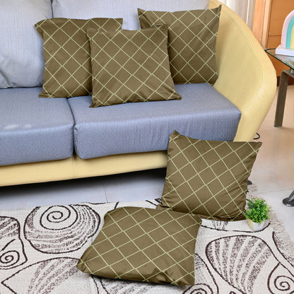 Rolex Camel Color Cushion Covers Set of 5
