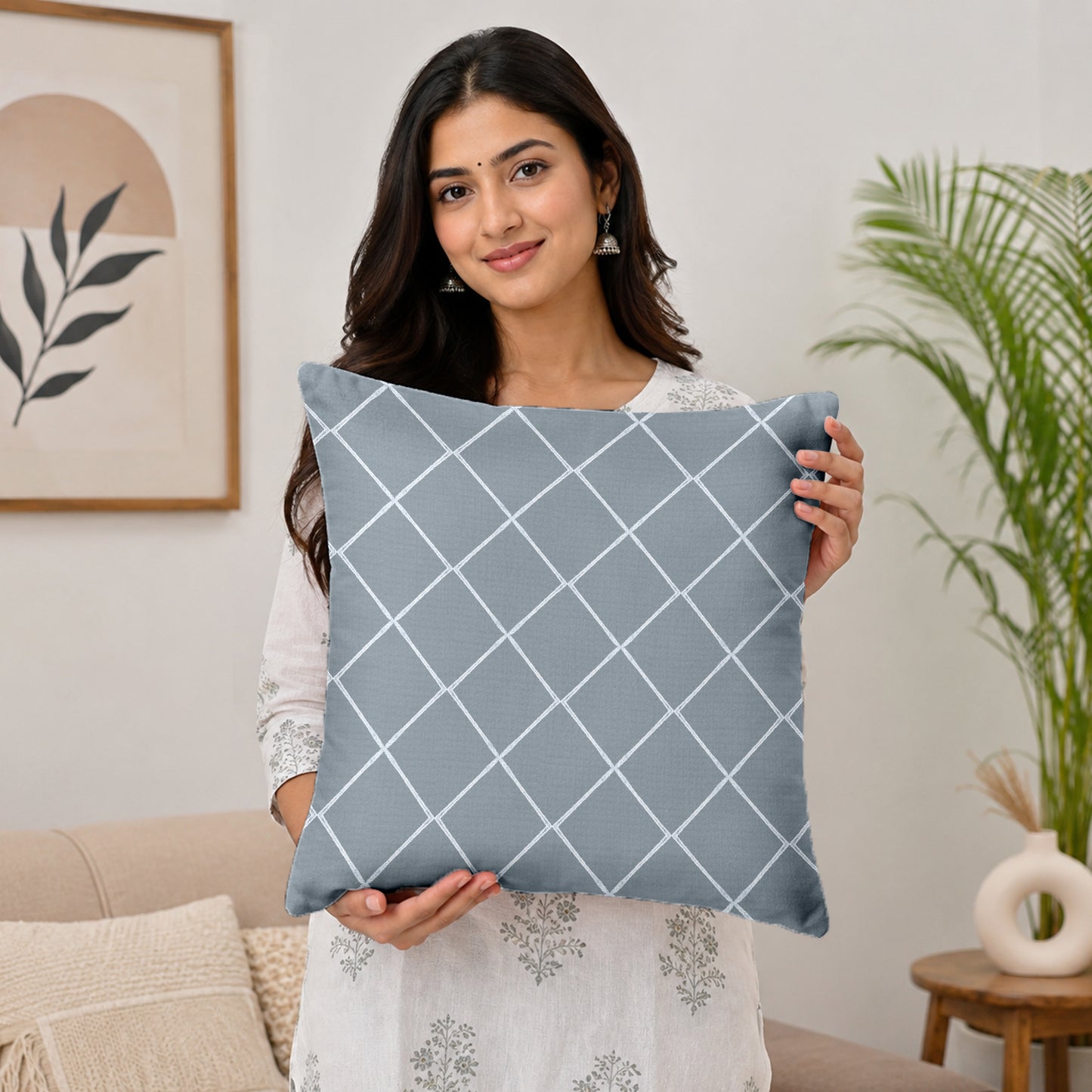Rolex Grey Color Cushion Covers Set of 5