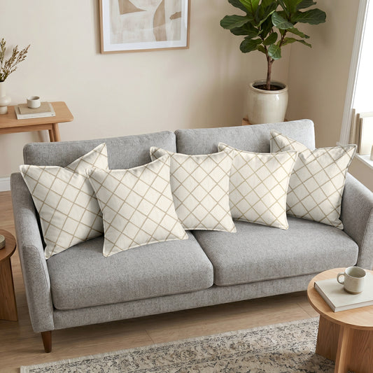 Rolex Sand Color Cushion Covers Set of 5