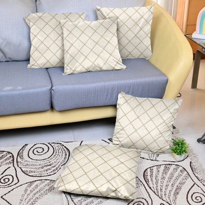 Rolex Sand Color Cushion Covers Set of 5