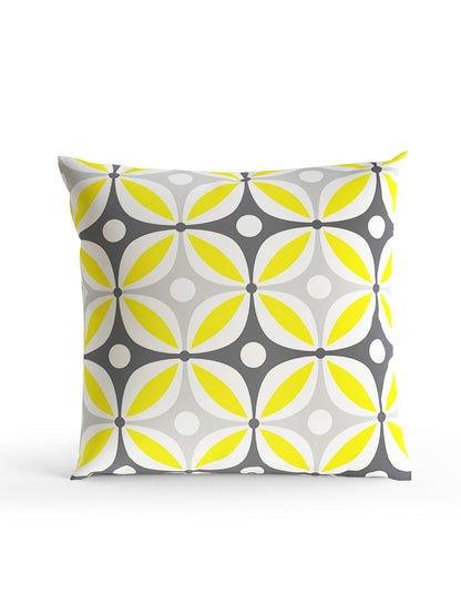 Yellow Microfiber Cushion Covers Set of 5  16x16 Inchs (40x40,CM)