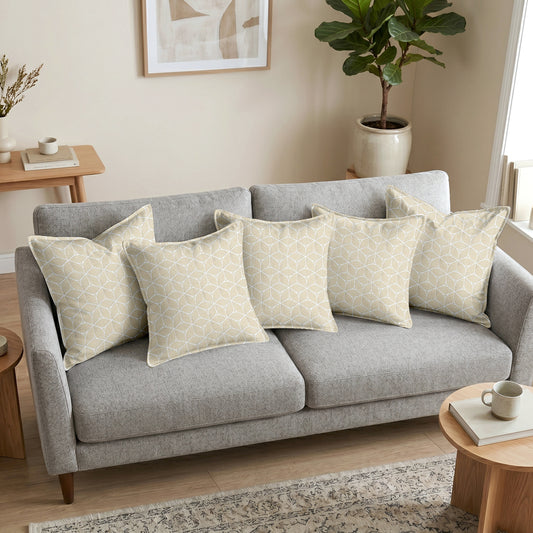 Pluto Cream Color Cushion Covers Set of 5