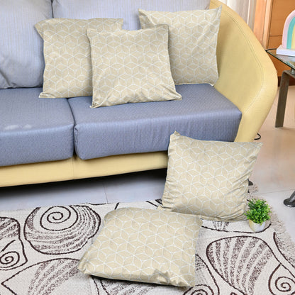 Pluto Cream Color Cushion Covers Set of 5