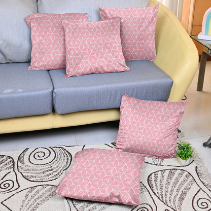Pluto Pink Color Cushion Covers Set of 5