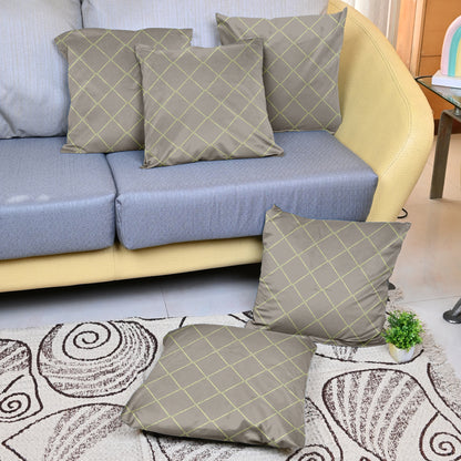 Rolex Light Brown Color Cushion Covers Set of 5