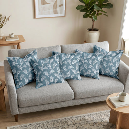 Mineral Blue Zarina Cushion Covers Set of 5