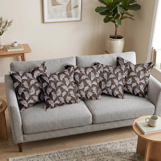 Rich Brown Zarina Cushion Covers Set of 5