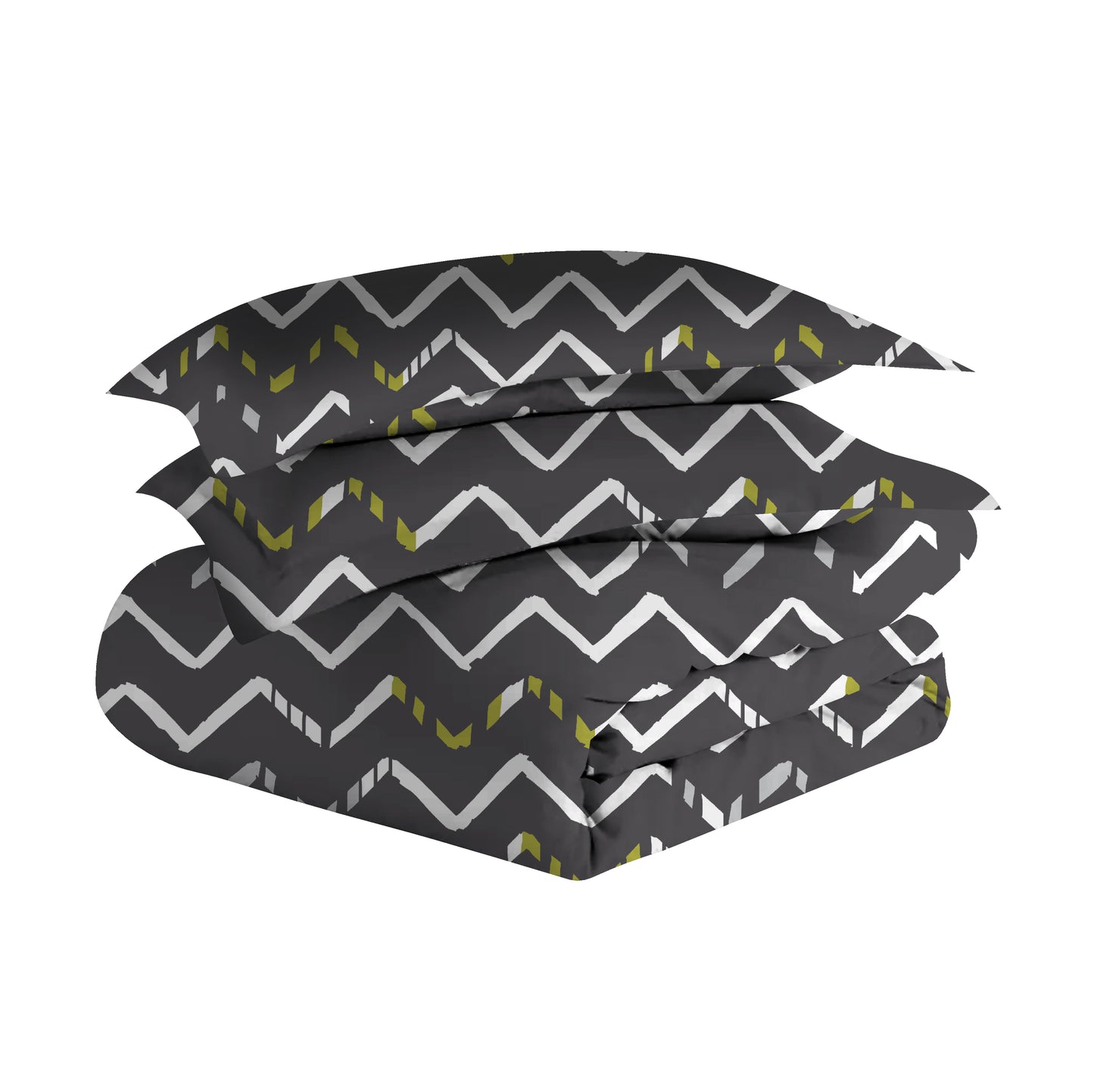 Microfiber Reversible Double Bed Queen Size Floral Printed Duvet Cover - Grey and White