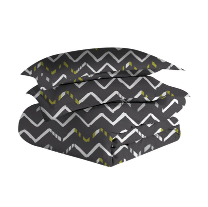 Microfiber Reversible Double Bed Queen Size Floral Printed Duvet Cover - Grey and White