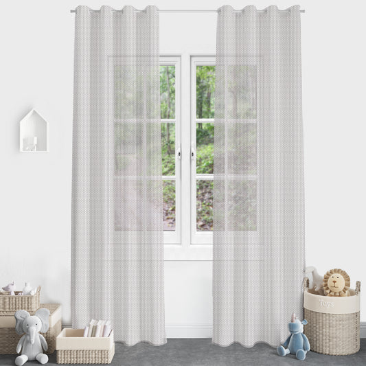 7 Feet Melody Sheer Curtain Door Premium Soft Single Panel (Pastel White)