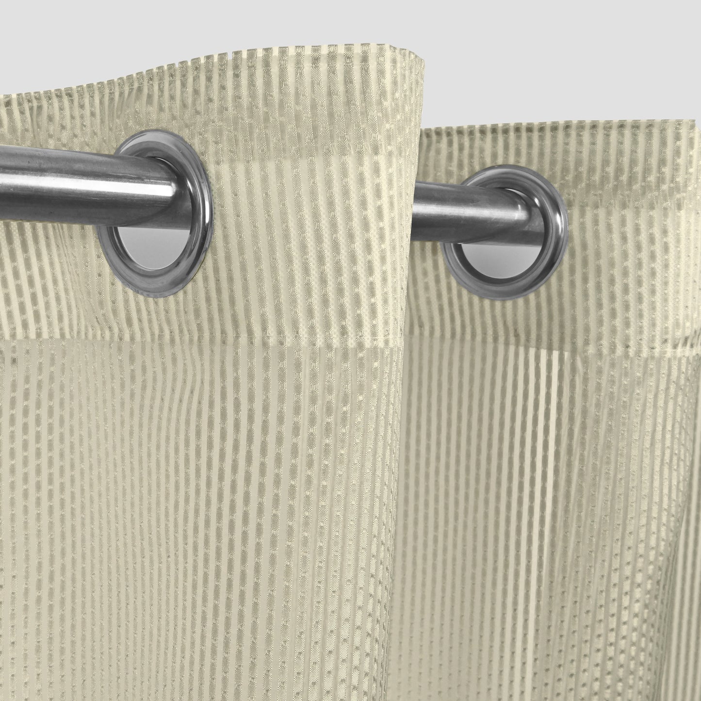 Melody Sheer Curtain Window Luxury Soft Single Panel (Set of 1) - Vanilla Ice