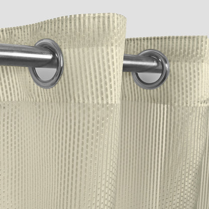 Melody Sheer Curtain Window Luxury Soft Single Panel (Set of 1) - Vanilla Ice