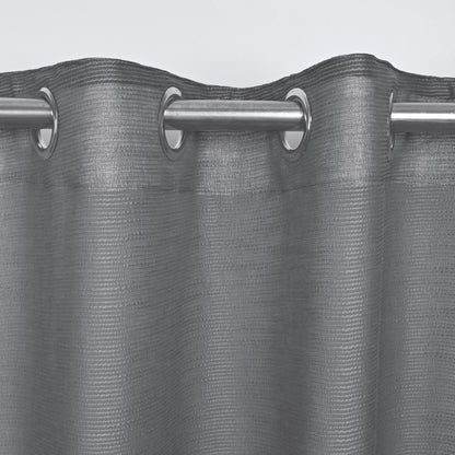 Poplin Sheer Window Curtain Soft Decorative Panel (Set of 1) - Grey