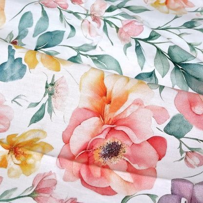 Multicolor Floral Digital Print 200 TC Percale Cotton King Bedsheet