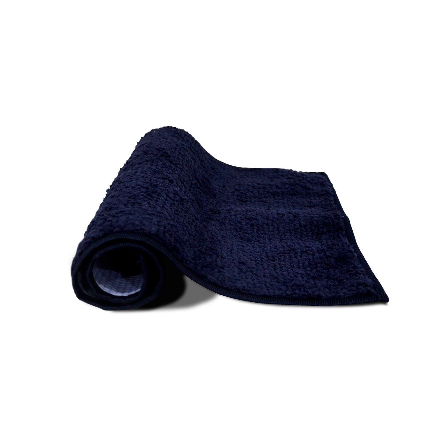 Microfiber Door Mat for Indoor/Outdoor Non Slip Rubber Dark Blue Set of 2