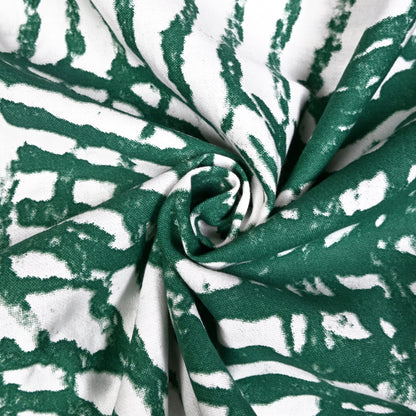 Wave Harmony Print Pure Cotton Green King Bedsheet – 180 TC